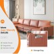 Honhorrs Four-Seat Modular Sectional, Reversible Chaise with Suede Upholstery and Built-In USB Ports