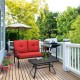 Honhorrs Two-Piece Patio Lounge Set, Cushioned Loveseat and Coffee Table with Steel Support Frames