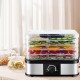 Honhorrs Five-Tray Food Dehydrator, Removable Stacked Trays with Clear Walls and Mechanical Controls