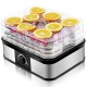 Honhorrs Five-Tray Food Dehydrator, Removable Stacked Trays with Clear Walls and Mechanical Controls