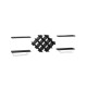 Honhorrs Wall-Mount Wine Storage: Diamond Bottle Rack, Display Shelves and Stemware Hanging Rails