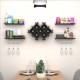 Honhorrs Wall-Mount Wine Storage: Diamond Bottle Rack, Display Shelves and Stemware Hanging Rails