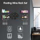 Honhorrs Wall-Mount Wine Storage: Diamond Bottle Rack, Display Shelves and Stemware Hanging Rails
