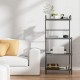 Honhorrs Four-Tier Metal Kitchen Appliance Rack, Open Wire Shelves with Adjustable Feet and Handle