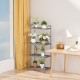 Honhorrs Four-Tier Metal Kitchen Appliance Rack, Open Wire Shelves with Adjustable Feet and Handle