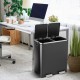 Honhorrs 16-Gallon Dual Step Trash Can with Separate Removable Buckets and Slow-Closing Lids