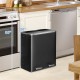 Honhorrs 16-Gallon Dual Step Trash Can with Separate Removable Buckets and Slow-Closing Lids