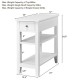Honhorrs Slim Three-Level End Table with Sliding Drawer and Two Open Shelves for Bedside Storage