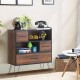 Honhorrs Raised-Leg Storage Sideboard, Single Drawer with Two Open Shelves and Two Cabinet Sections