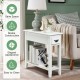 Honhorrs Pair of Two-Tier Sofa End Tables with Individual Drawers, Open Lower Shelves and Table Tops