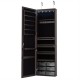 Honhorrs Hanging Mirror Jewelry Cabinet, Five Interior LED Lights and Lockable Door or Wall Storage