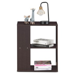 XVX Three-Tier Open End Table, Engineered-Wood Shelves for Sofa-Side and Bedside Organization