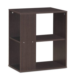 XVX Three-Tier Open End Table, Engineered-Wood Shelves for Sofa-Side and Bedside Organization