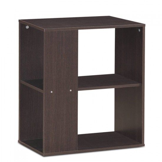 Honhorrs Three-Tier Open End Table, Engineered-Wood Shelves for Sofa-Side and Bedside Organization