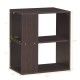 Honhorrs Three-Tier Open End Table, Engineered-Wood Shelves for Sofa-Side and Bedside Organization