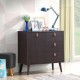 Honhorrs Three-Drawer Storage Sideboard, Enclosed Cabinet with Adjustable Shelf and Display Tabletop