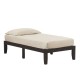 Honhorrs Twin Rubberwood Platform Bed, Fourteen Poplar Slats and 10.5-Inch Under-Bed Storage Space