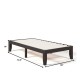 Honhorrs Twin Rubberwood Platform Bed, Fourteen Poplar Slats and 10.5-Inch Under-Bed Storage Space