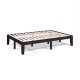 Honhorrs Full-Size Rubberwood Bed Frame, Fourteen Poplar Slats with Ten Legs and Under-Bed Storage