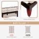 Honhorrs Full-Size Rubberwood Bed Frame, Fourteen Poplar Slats with Ten Legs and Under-Bed Storage