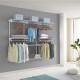 Honhorrs Wall-Mounted Closet Organizer, Adjustable Steel Shelves and Hanging Rods for Custom Storage