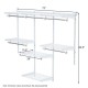 Honhorrs Wall-Mounted Closet Organizer, Adjustable Steel Shelves and Hanging Rods for Custom Storage