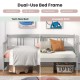 Twin Pine Wood Daybed by Honhorrs — Three Side Rails, Slatted Mattress Support and Under-Bed Space