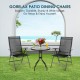Honhorrs Two Folding Patio Recliners, Adjustable Fabric Backrests with Powder-Coated Steel Frames
