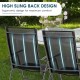 Honhorrs Two Folding Patio Recliners, Adjustable Fabric Backrests with Powder-Coated Steel Frames