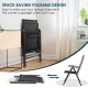 Honhorrs Two Folding Patio Recliners, Adjustable Fabric Backrests with Powder-Coated Steel Frames