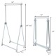 Adjustable Folding Clothes Rack by Honhorrs, Metal Hanging Rod, Triangular Base and Lockable Casters