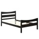 Honhorrs Twin Pine Platform Bed Frame: Plywood Mattress Slats, Headboard, Footboard and Open Base
