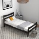 Honhorrs Twin Pine Platform Bed Frame: Plywood Mattress Slats, Headboard, Footboard and Open Base