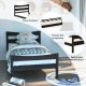 Honhorrs Twin Pine Platform Bed Frame: Plywood Mattress Slats, Headboard, Footboard and Open Base