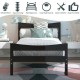 Honhorrs Twin Pine Platform Bed Frame: Plywood Mattress Slats, Headboard, Footboard and Open Base