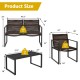 Honhorrs Four-Piece Patio Conversation Set, Steel-Framed Polyester Seating with Defined Armrests