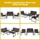 Honhorrs Four-Piece Patio Conversation Set, Steel-Framed Polyester Seating with Defined Armrests