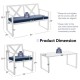 Honhorrs Four-Piece Steel Patio Conversation Set, Cushioned Loveseat and Chairs with Side Table