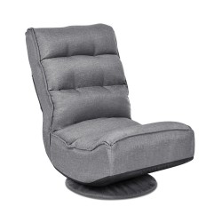 Five-Position Floor Gaming Chair by Honhorrs, Folding Backrest, 360-Degree Swivel and Covered Base