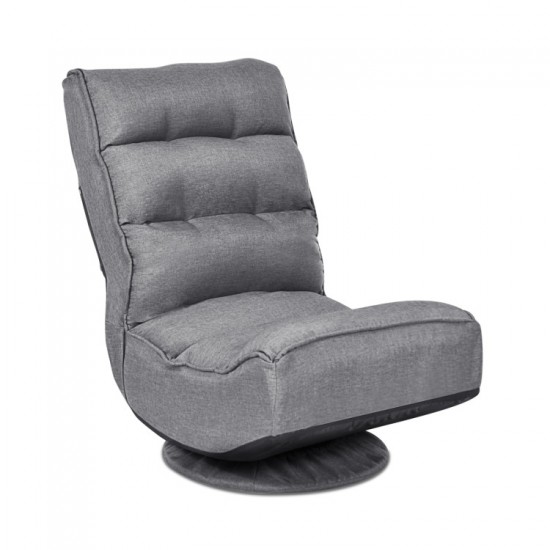 Five-Position Floor Gaming Chair by Honhorrs, Folding Backrest, 360-Degree Swivel and Covered Base