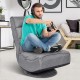 Five-Position Floor Gaming Chair by Honhorrs, Folding Backrest, 360-Degree Swivel and Covered Base
