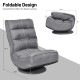 Five-Position Floor Gaming Chair by Honhorrs, Folding Backrest, 360-Degree Swivel and Covered Base