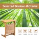 Honhorrs Bamboo Bedside Tray Table, L-Shaped Base and Hanging Storage Pockets for Sofa-Side Items