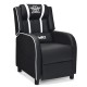 Honhorrs PU Gaming Recliner, 90–160-Degree Backrest with Lumbar Massage, Footrest and Side Pockets