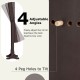 Honhorrs Lockable Mirror Jewelry Armoire, Freestanding MDF Cabinet with Door-Activated LED Lighting