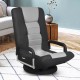 Honhorrs Folding Swivel Floor Gaming Chair with 6 Backrest Positions, Armrests and Mesh Fabric