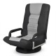 Honhorrs Folding Swivel Floor Gaming Chair with 6 Backrest Positions, Armrests and Mesh Fabric