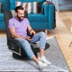 Honhorrs Folding Swivel Floor Gaming Chair with 6 Backrest Positions, Armrests and Mesh Fabric