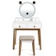 Honhorrs 4-Drawer Vanity with Touch-Dimming Mirror, Three Light Colors and Wireless Audio Speakers