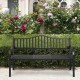 Honhorrs Steel Garden Bench with Lift-Up Center Table, Powder-Coated Frame and Nonslip Support Feet